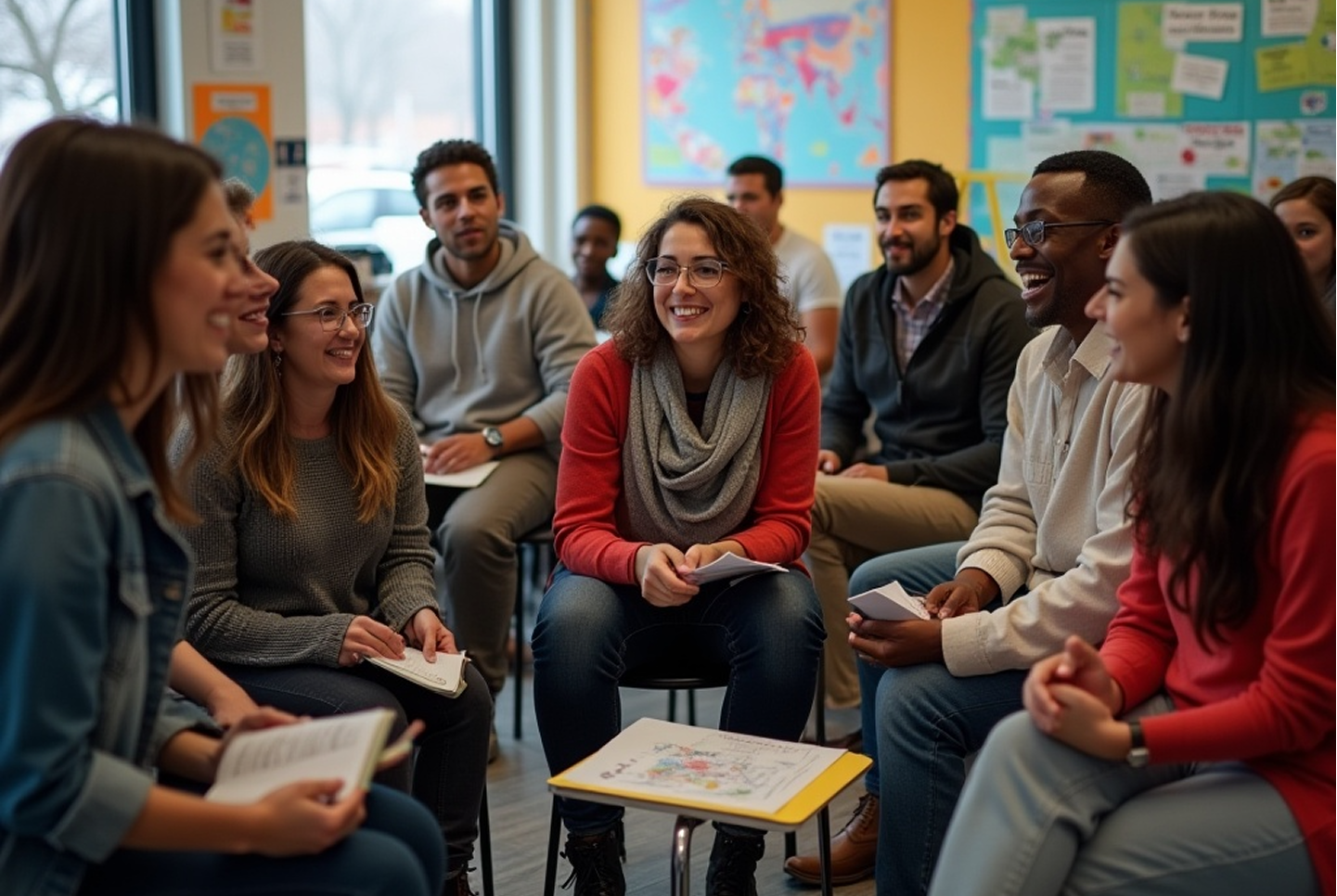 Students learning in classroom